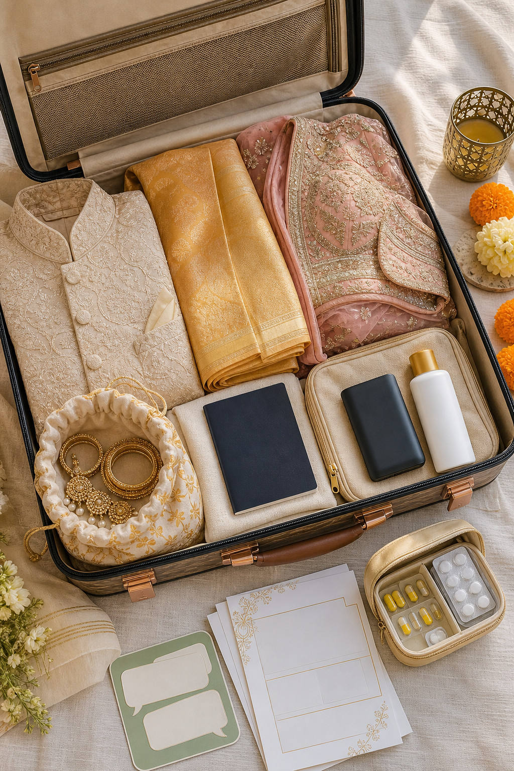 Destination wedding packing list for Indian wedding guests