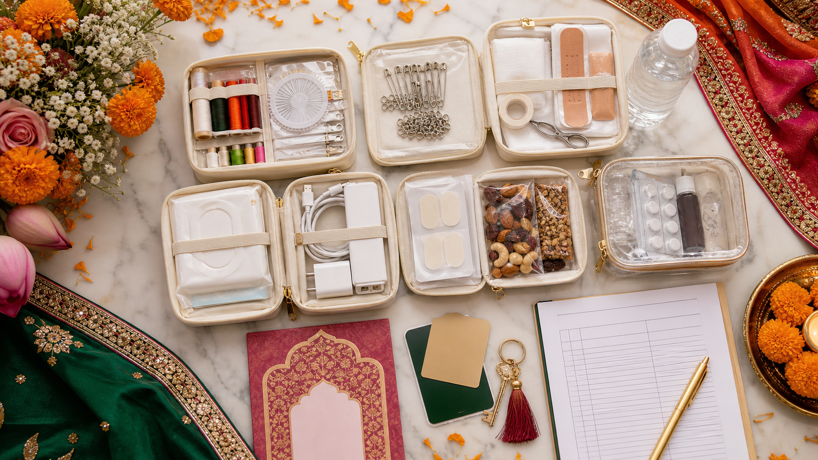 Wedding emergency kit checklist for Indian weddings