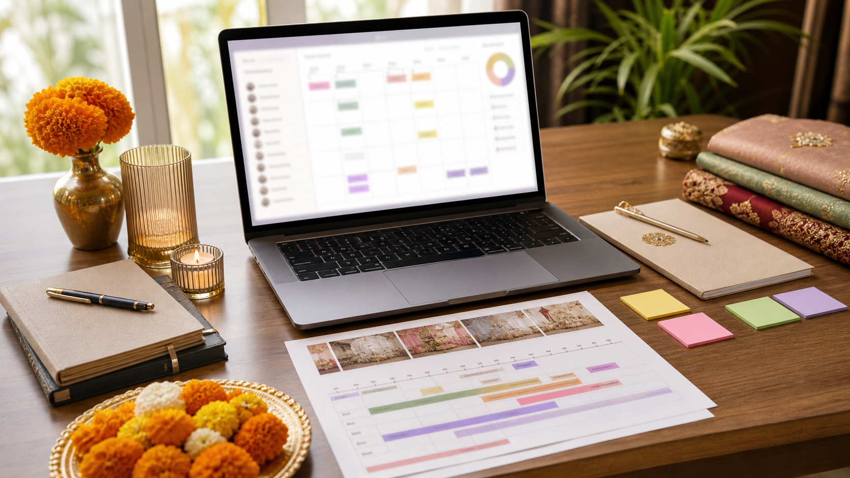 Wedding planner client update dashboard for Indian wedding planning